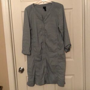 Eileen Fisher dress, large.  Linen, viscose and spandex.